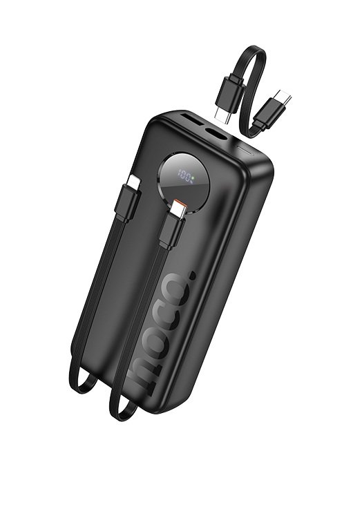 HOCO DUAL TYPE-C & IP WIRE PD20W POWER BANK 20000MAH BLACK J132A