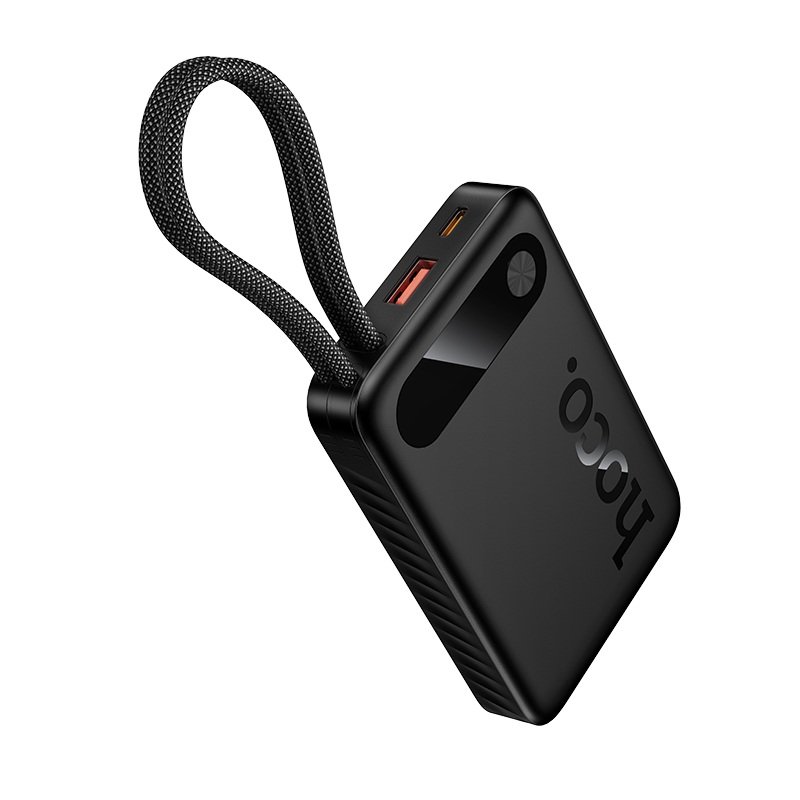 HOCO PD20W BUILT-IN TYPE-C & IP CABLE POWER BANK 10000MAH (BLACK) J171