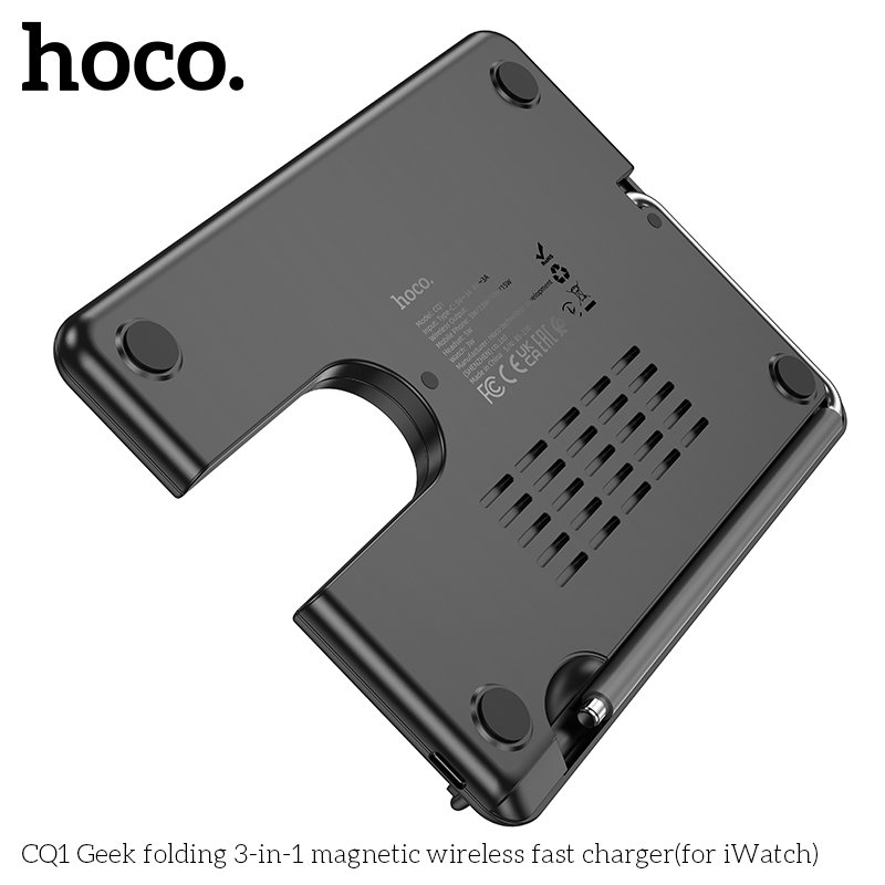 HOCO 3-IN-1 WIRELESS CHARGING FOLDABLE DESKTOP STAND (IPHONE) 15W CQ1