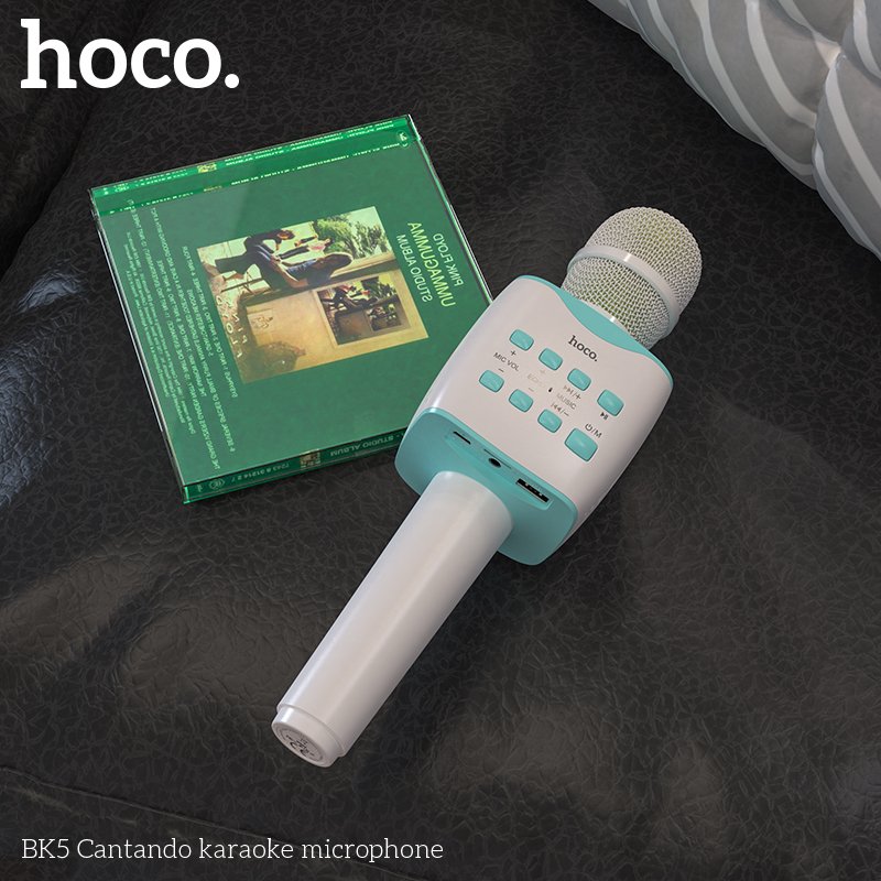 HOCO CANTANDO KARAOKE MICROPHONE WHITE BK5