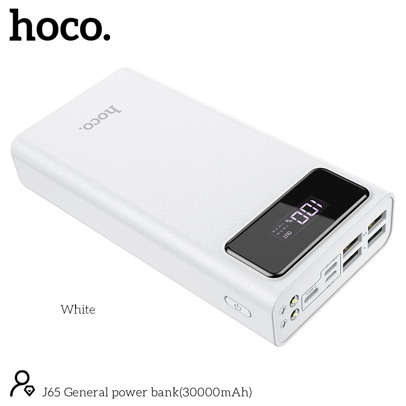 HOCO GENERAL POWER BANK WITH TORCH (30000mah) J65