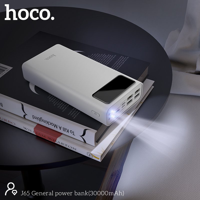 HOCO GENERAL POWER BANK WITH TORCH (30000mah) J65