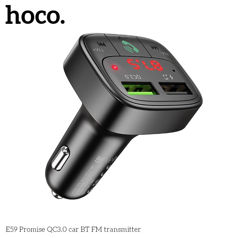 HOCO IN CAR WIRELESS FM TRANSMITTER E59
