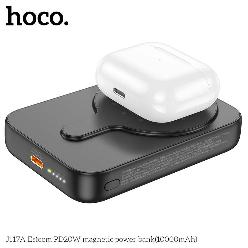 HOCO MAGNETIC WIRELESS CHARGING POWER BANK (10000mah) 20W J117A