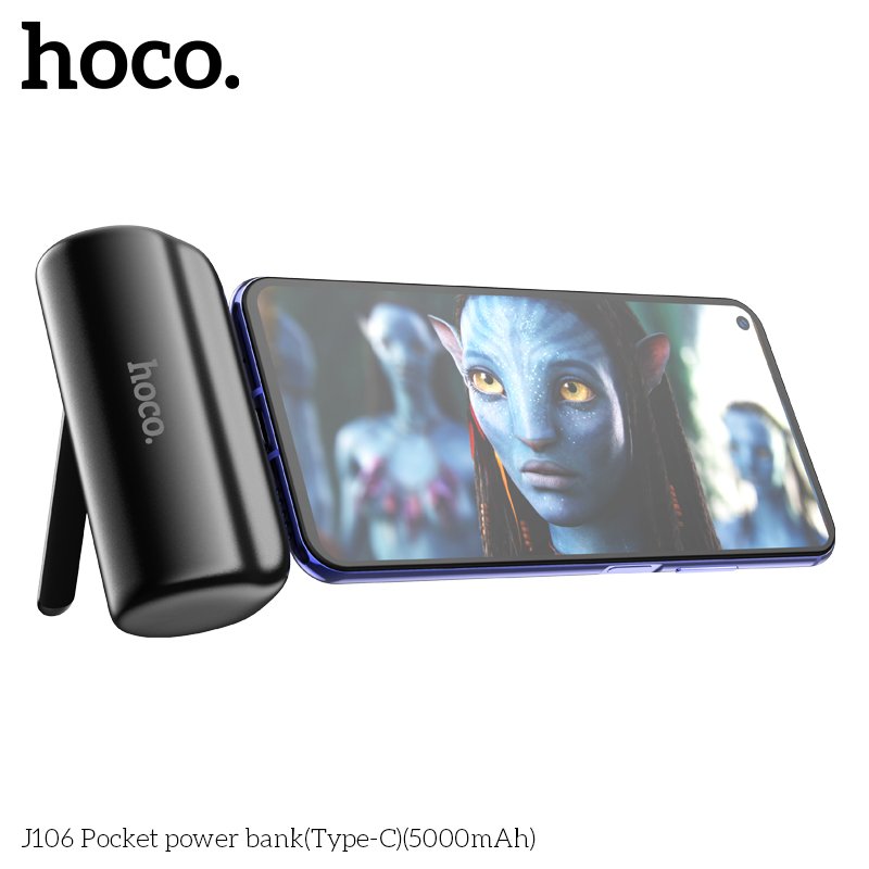 HOCO MINI POCKET TYPE-C POWER BANK WITH FOLDING STAND (5000mah) J106