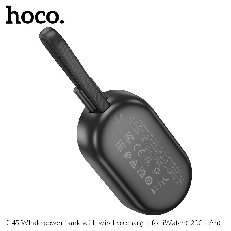 HOCO MINI POWER BANK 2-IN-1 WIRELESS CHARGER WITH USB-C CABLE (1200mah)J145