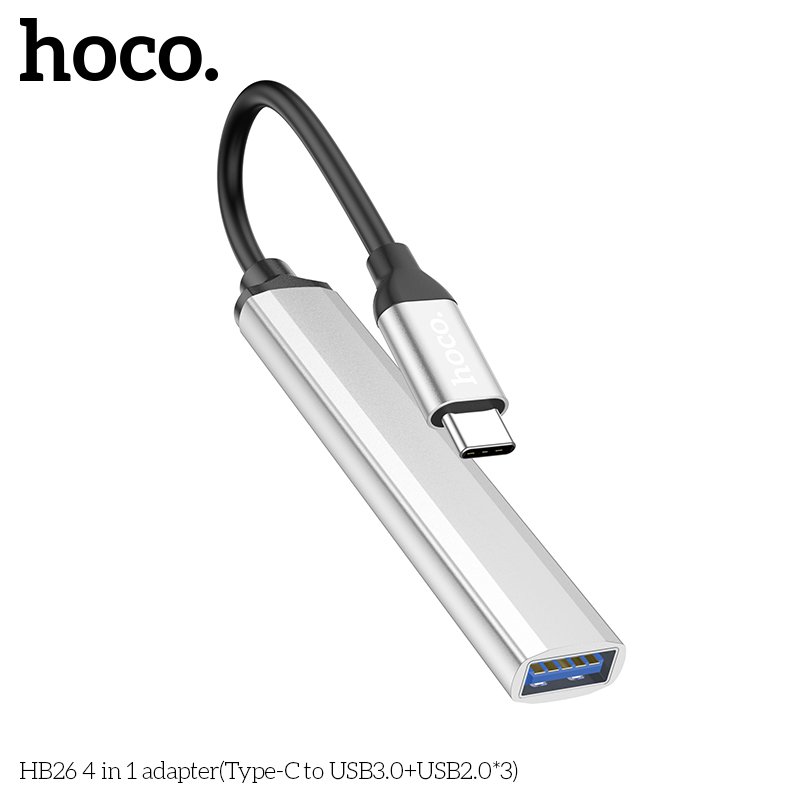 HOCO TYPE C TO USB 3.0+USB 2.0*3 MINI ADAPTER HB26