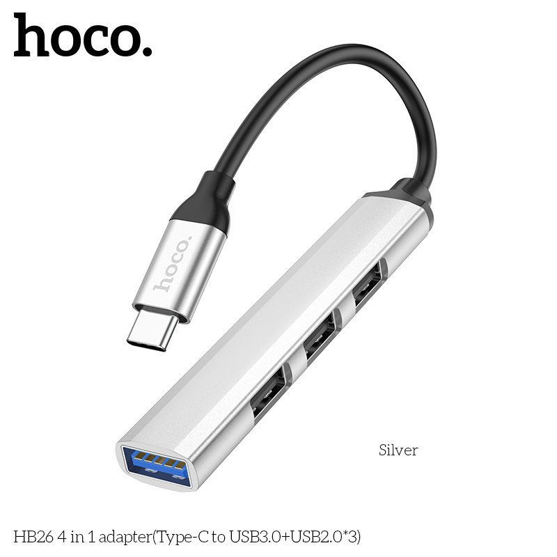 HOCO TYPE C TO USB 3.0+USB 2.0*3 MINI ADAPTER HB26