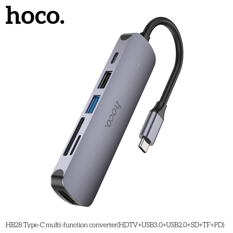 HOCO 6 in 1 USB.C MULTIFUNCTION ADAPTER HB28