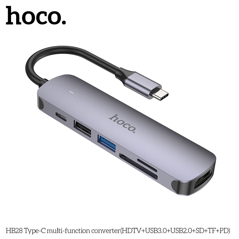 HOCO 6 in 1 USB.C MULTIFUNCTION ADAPTER HB28
