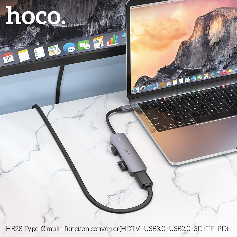 HOCO 6 in 1 USB.C MULTIFUNCTION ADAPTER HB28