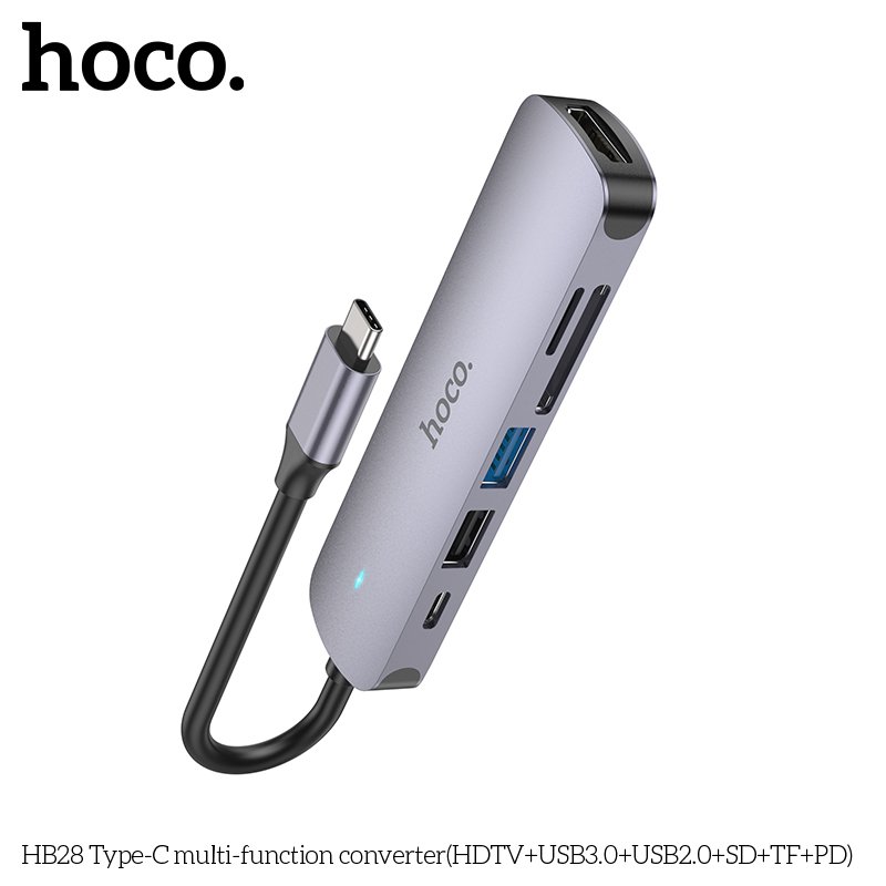 HOCO 6 in 1 USB.C MULTIFUNCTION ADAPTER HB28